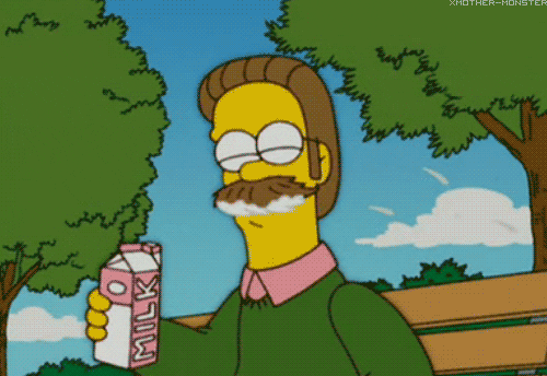 ned flanders milk GIF