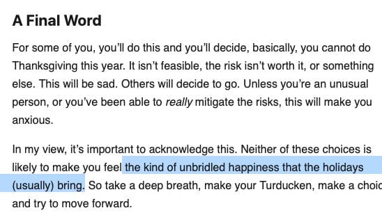 A year off from everything