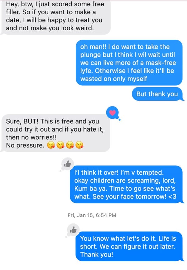 Needles. Needles in the front of my face